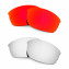 Hkuco Mens Replacement Lenses For Oakley Flak Jacket Red/Titanium Sunglasses
